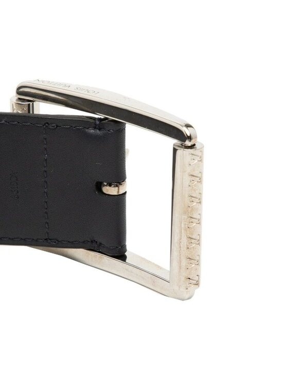 Louis Vuitton Monogram Ceinture Reverso 120 48 White Navy Leather 1- Belt main image 6